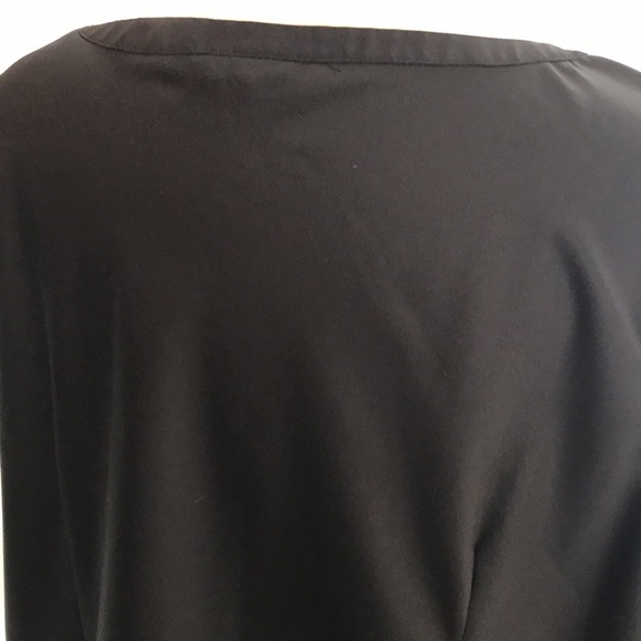 Satiny black top with a bit of stretchy. - Picture 3 of 4